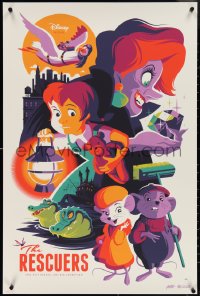 3w0151 RESCUERS signed #23/40 artist's proof 24x36 art print 2017 by Tom Whalen, Mondo, regular ed.!