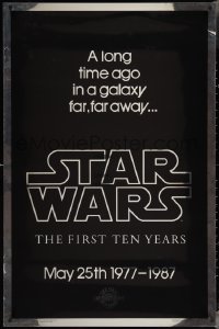 3w0981 STAR WARS THE FIRST TEN YEARS foil Kilian 1sh 1987 wonderful design by Dayna Stedry!