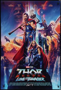 3w1003 THOR: LOVE & THUNDER advance DS 1sh 2022 Chris Hemsworth in the title role, Portman and cast!