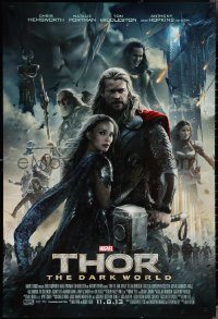 3w1004 THOR: THE DARK WORLD advance DS 1sh 2013 Chris Hemsworth, sexy Natalie Portman & cast!