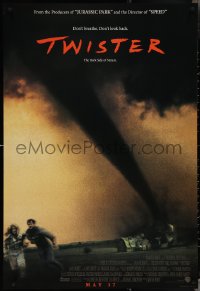 3w1019 TWISTER int'l advance DS 1sh 1996 May 17 style, Bill Paxton & Helen Hunt tornados!