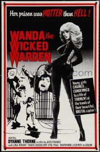 3w1031 WANDA THE WICKED WARDEN 1sh 1977 Jess Franco, Thorne's prison is HOTTER than HELL!