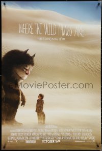 3w1036 WHERE THE WILD THINGS ARE advance DS 1sh 2009 Spike Jonze, cool image of monster & little boy