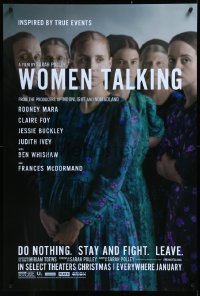 3w1040 WOMEN TALKING advance DS 1sh 2022 do nothing, stay and fight, leave, Rooney Mara and top cast!