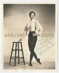 3x0448 CYD CHARISSE signed deluxe 8x10 still 1956 full-length portrait of the sexy dancing star!