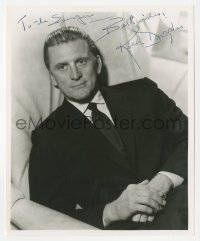 3x0521 KIRK DOUGLAS signed 8x10 still 1956 close up in suit & tie from Top Secret Affair by Bert Six!