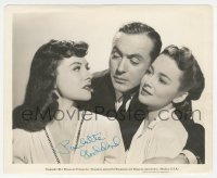 3x0555 PAULETTE GODDARD signed 8x10 still 1941 w/Charles Boyer & De Havilland in Hold Back The Dawn!