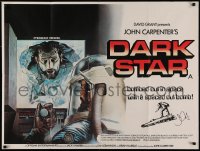 3x0137 DARK STAR signed British quad 1978 by director John Carpenter, great Tom Chantrell art!