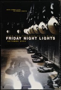 3x0124 FRIDAY NIGHT LIGHTS signed DS teaser 1sh 2004 by BOTH Tim McGraw AND Billy Bob Thornton!