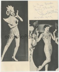 3x0352 JESSIE MATTHEWS signed book page 1972 two great images of the sexy English actress on stage!