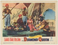 3x0198 DIAMOND QUEEN signed LC #5 1953 by Arlene Dahl, who is with Michael Ansara & guards!