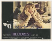 3x0201 EXORCIST signed int'l LC #8 1974 by Linda Blair, c/u before she becomes possessed by a demon!