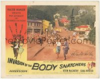 3x0215 INVASION OF THE BODY SNATCHERS signed LC 1956 by Kevin McCarthy, running with Dana Wynter!