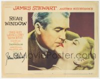 3x0247 REAR WINDOW signed LC #4 1954 by James Stewart, best c/u with Grace Kelly, Alfred Hitchcock