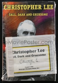 3x0347 CHRISTOPHER LEE signed bookplate 1999 on his book Christopher Lee: Tall, Dark and Gruesome!