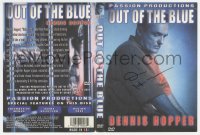 3x0348 DENNIS HOPPER signed 7x11 DVD cover 2002 starring in Out of the Blue!