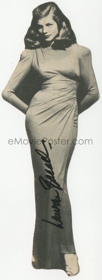 3x0355 LAUREN BACALL signed die-cut 3x8 bookmark 1978 for her autobiography Lauren Bacall by Myself!