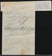 3x0337 PITTSBURGH PENGUINS signed 5.5x9 paper 1978 by THIRTEEN of the ice hockey team members!