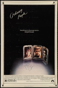 3x0127 ORDINARY PEOPLE signed 1sh 1980 by Timothy Hutton, directed by Robert Redford!