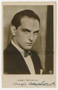 3x0111 JOSEPH SCHILDKRAUT signed English postcard 1929 great portrait of the Austrian actor!