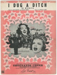 3x0305 KATHRYN GRAYSON signed sheet music 1943 I Dug a Ditch in Wichita from Thousands Cheer!