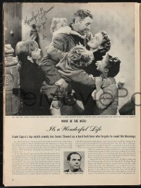 3x0335 KAROLYN GRIMES signed Life magazine December 30, 1946 on It's a Wonderful Life story!