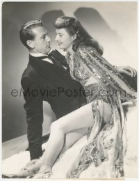 3y0205 BALL OF FIRE deluxe 10.25x13.5 still 1941 sexy Barbara Stanwyck seducing Gary Cooper!