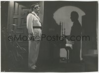 3y0212 CASABLANCA deluxe 9.75x13.25 still 1942 cool image of Claude Rains by Humphrey Bogart shadow!