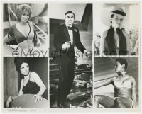 3y0223 DIAMONDS ARE FOREVER 10.5x13.25 still 1971 Sean Connery as James Bond & 4 sexy Bond Girls!!