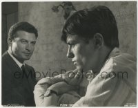 3y0280 PURPLE NOON French 9x11.5 still 1961 close up of Erno Crisa staring at worried Alain Delon!