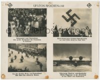 3y0294 UFA TONWOCHE German 9x11.5 still 1933 citizens saluting huge swastika display, ultra rare!