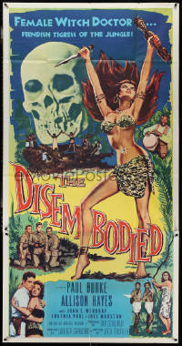 3y0157 DISEMBODIED 3sh 1957 artwork of super sexy female voodoo witch doctor Allison Hayes, rare!