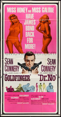 3y0163 GOLDFINGER/DR. NO 3sh 1966 Sean Connery as James Bond + sexy Miss Honey & Pussy Galore!