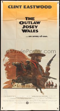 3y0174 OUTLAW JOSEY WALES int'l 3sh 1976 Clint Eastwood is an army of one, best Roy Andersen art!