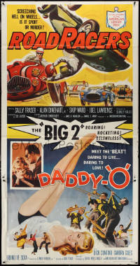 3y0179 ROADRACERS/DADDY-O 3sh 1959 beatniks & racecars, roaring, rockteing, relentless!