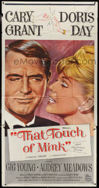 3y0188 THAT TOUCH OF MINK 3sh 1962 great super close up art of Cary Grant & pretty Doris Day!