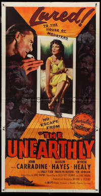 3y0191 UNEARTHLY 3sh 1957 John Carradine & sexy Allison Hayes lured to the house of monsters!