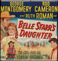 3y0118 BELLE STARR'S DAUGHTER 6sh 1948 art of Ruth Roman, George Montgomery, Rod Cameron, rare!