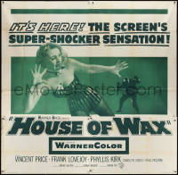 3y0126 HOUSE OF WAX 2D 6sh 1953 cool image of monster chasing terrified sexy girl, ultra rare!