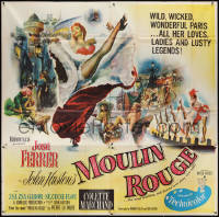 3y0132 MOULIN ROUGE 6sh 1953 Jose Ferrer as Toulouse-Lautrec, Zsa Zsa Gabor, sexy dancer art, rare!