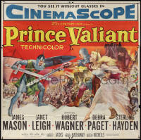 3y0137 PRINCE VALIANT 6sh 1954 great art of Robert Wagner w/ sword & armor saving sexy Janet Leigh!