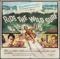 3y0140 RIDE THE WILD SURF 6sh 1964 Fabian, ultimate poster for surfers to display on their wall!