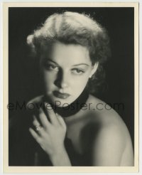 3y1282 ANN SHERIDAN deluxe 8.25x10.25 still 1940s sexy bare shoulder portrait over black background!