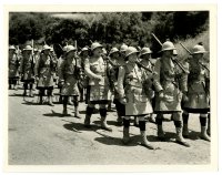 3y1298 BONNIE SCOTLAND 8x10.25 still 1935 Stan Laurel & Oliver Hardy drilling with the troops!