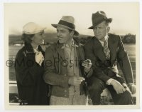 3y1304 BROADWAY BILL 8x10.25 still 1934 Frank Capra, Warner Baxter smiles at Myrna Loy at racetrack!