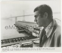 3y1305 BULLITT 8x9.25 still 1968 iconic close up of Steve McQueen with Bay Bridge in background!