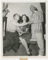 3y1306 BUSTER KEATON/JIMMY DURANTE 7x9 news photo 1946 with visiting British actress Pat Kirkwood!