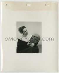 3y1325 CREATURE FROM THE BLACK LAGOON candid 8.25x10 still 1954 Milicent Patrick with creature head!