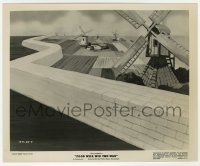 3y1362 FOOD WILL WIN THE WAR 8.25x10 still 1942 Disney cartoon art of Dutch windmills behind dikes!