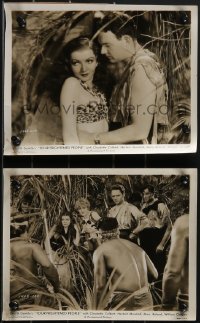 3y1620 FOUR FRIGHTENED PEOPLE 2 8x10 stills 1933 Cecil B. DeMille, Colbert, Gargan, Marshall, Boland!